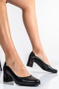 PANTOFI NEGRU GRI PIELE NATURAL 3S77021