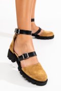 GHETE SPORT TAUPE PIELE NATURALA INTOARSA 2S77000