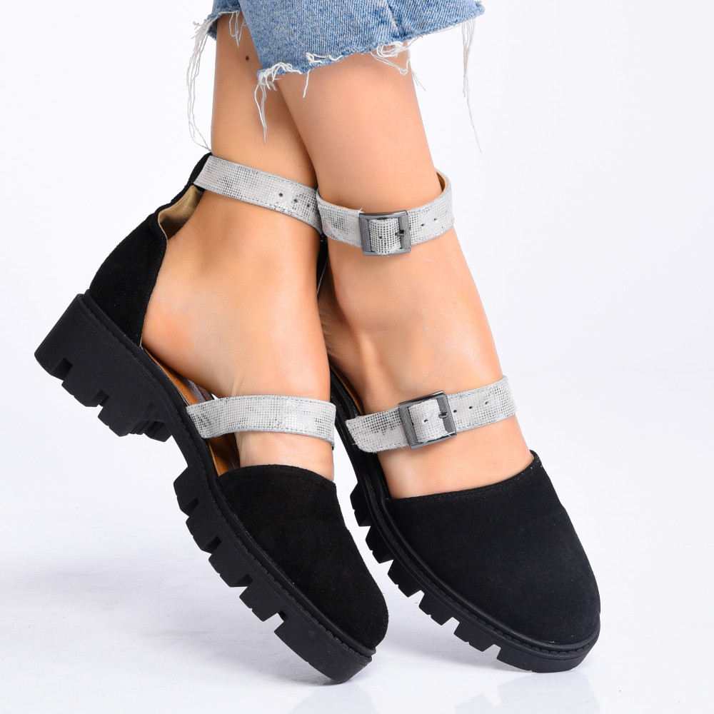 GHETE SPORT NEGRE PIELE INTOARSA 2S77000