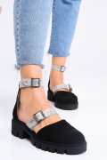 GHETE SPORT NEGRE PIELE INTOARSA 2S77000
