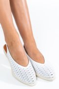 PANTOFI ALBI PIELE NATURALA 4S77015