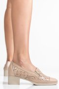 PANTOFI NUDE PIELE NATURALA 0LCY03E0