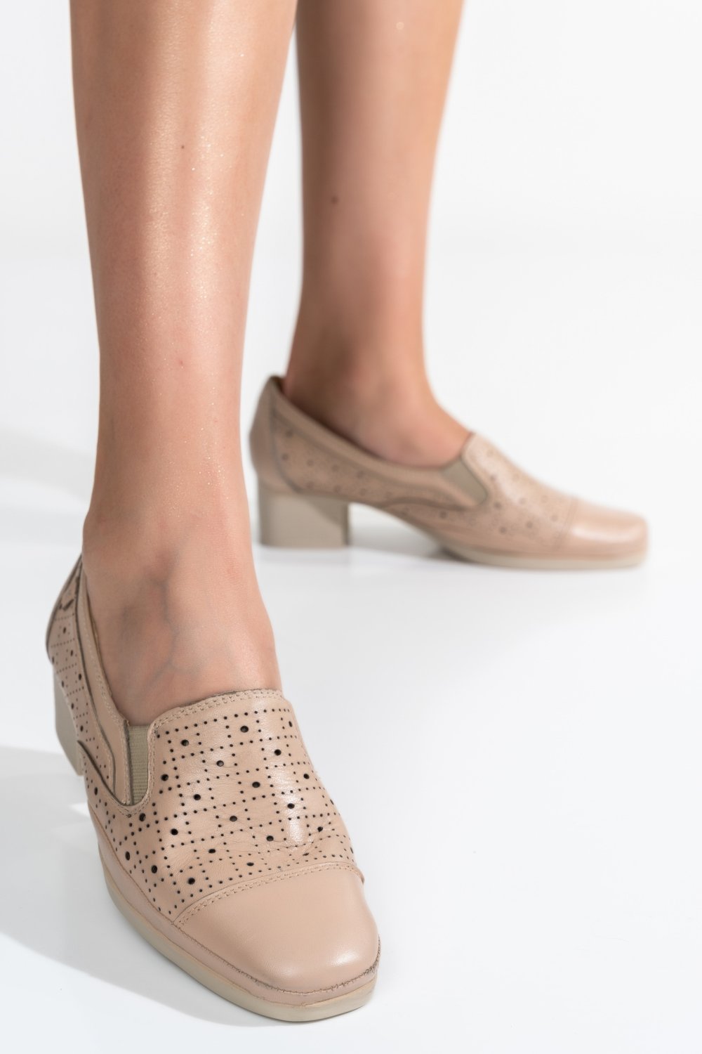 PANTOFI NUDE PIELE NATURALA 0LCY03E0