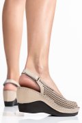 SANDALE BEJ PIELE NATURALA 1S77005