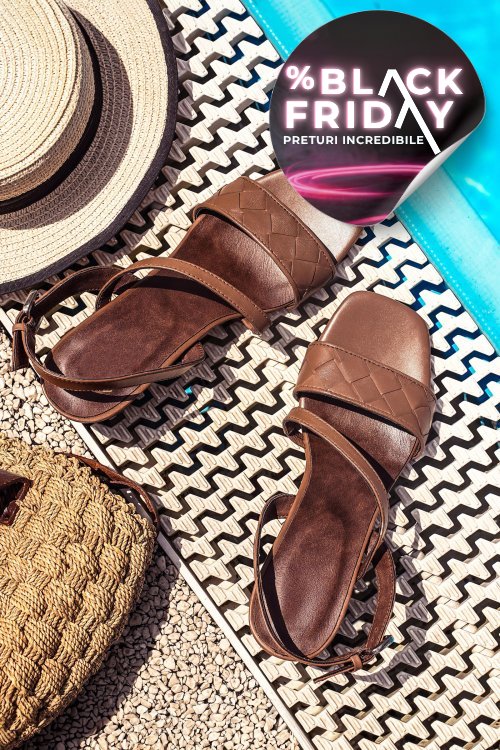 Sandale maro piele naturala 8s77921