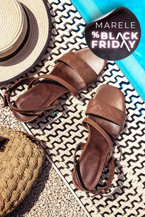 Sandale maro piele naturala 8s77921