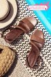 Sandale maro piele naturala 8s77921