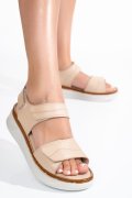 SANDALE BEJ PIELE NATURALA APCKD20014