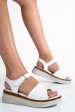 Sandale albe piele naturala apckd30011