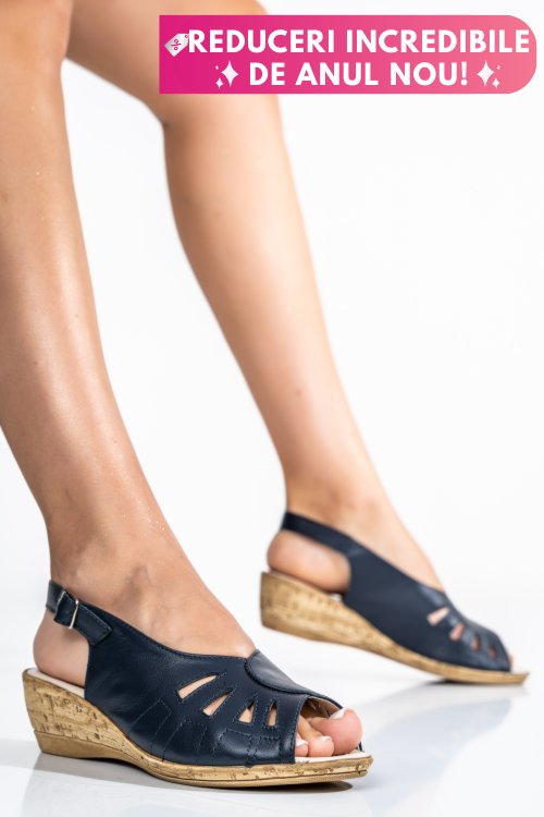 Sandale bleumarin piele naturala ipcngrid