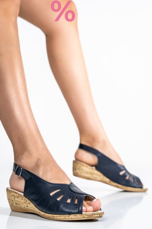 Sandale bleumarin piele naturala ipcngrid