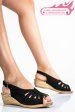 Sandale negre piele naturala intoarsa ipcngrid