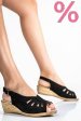 Sandale negre piele naturala intoarsa ipcngrid
