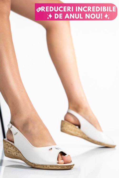 Sandale bej piele naturala ipcsa