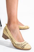PANTOFI GALBENI PIELE NATURALA APCK4000