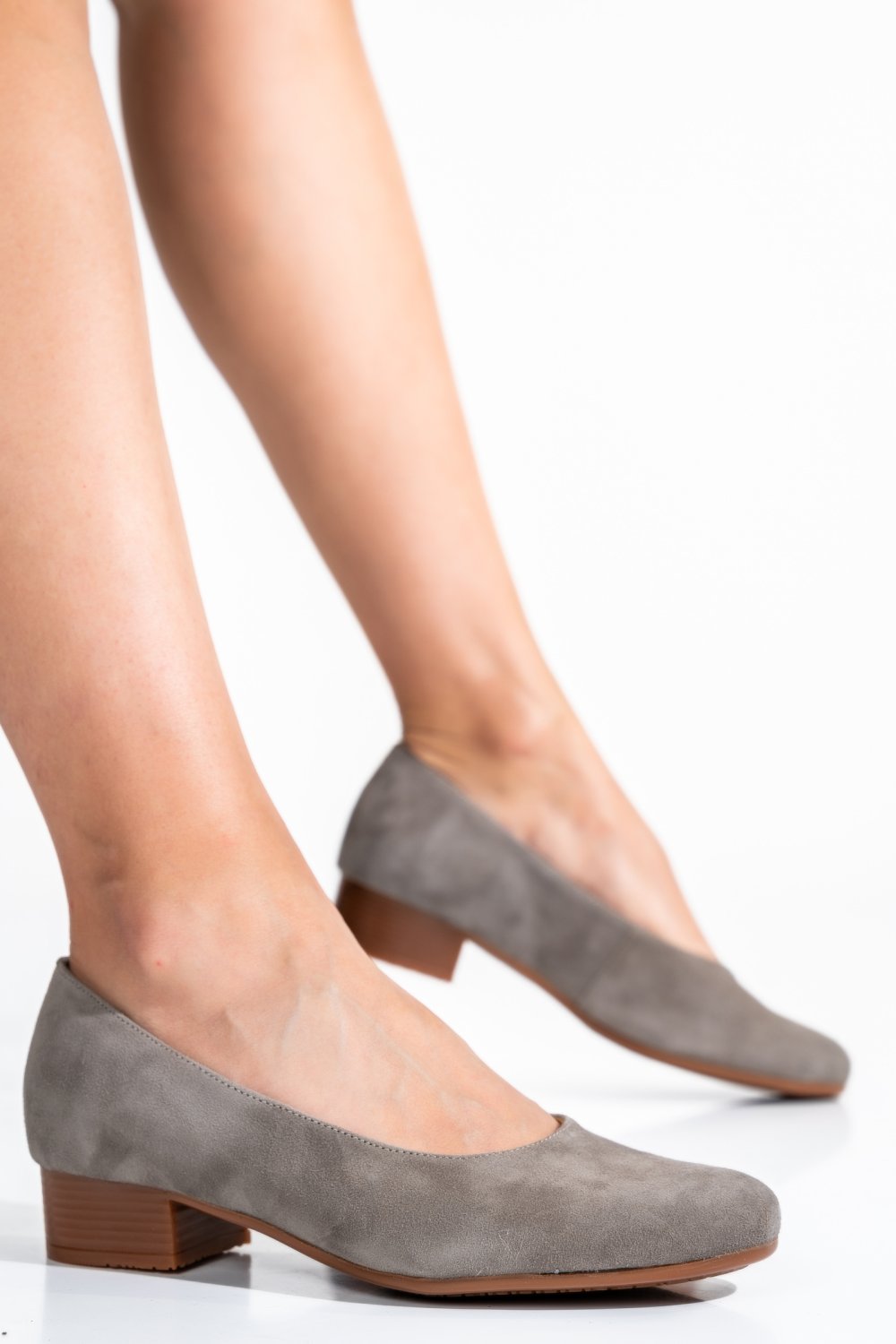 PANTOFI GRI PIELE NATURALA INTOARSA 2PC040