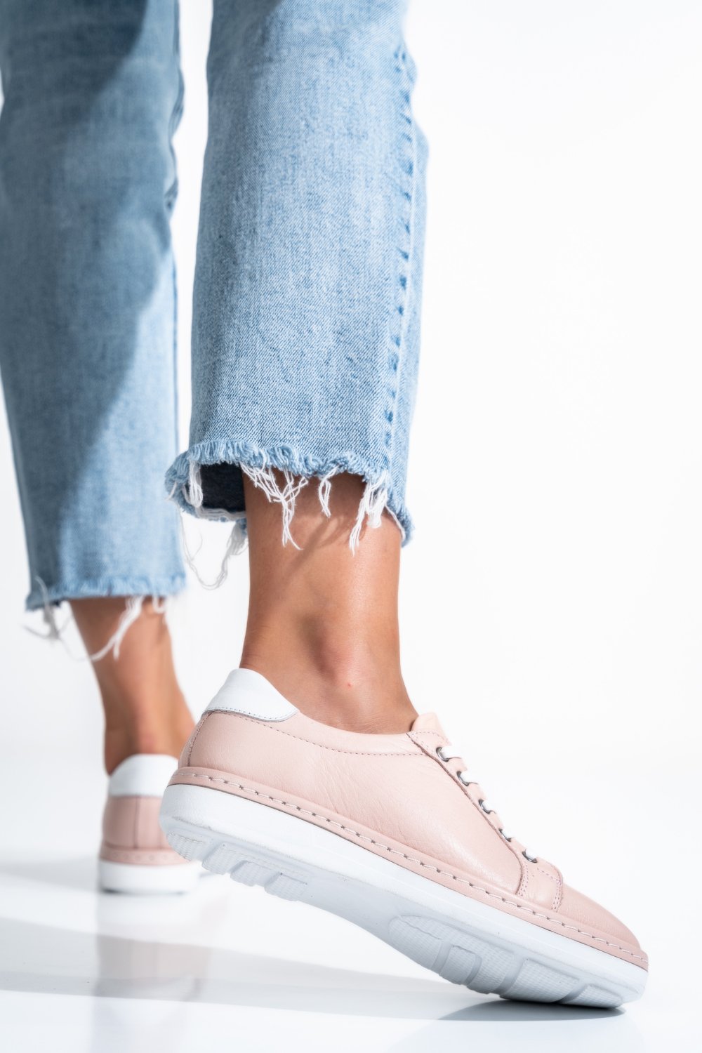 PANTOFI SPORT ROZ PIELE NATURALA ASPKD002