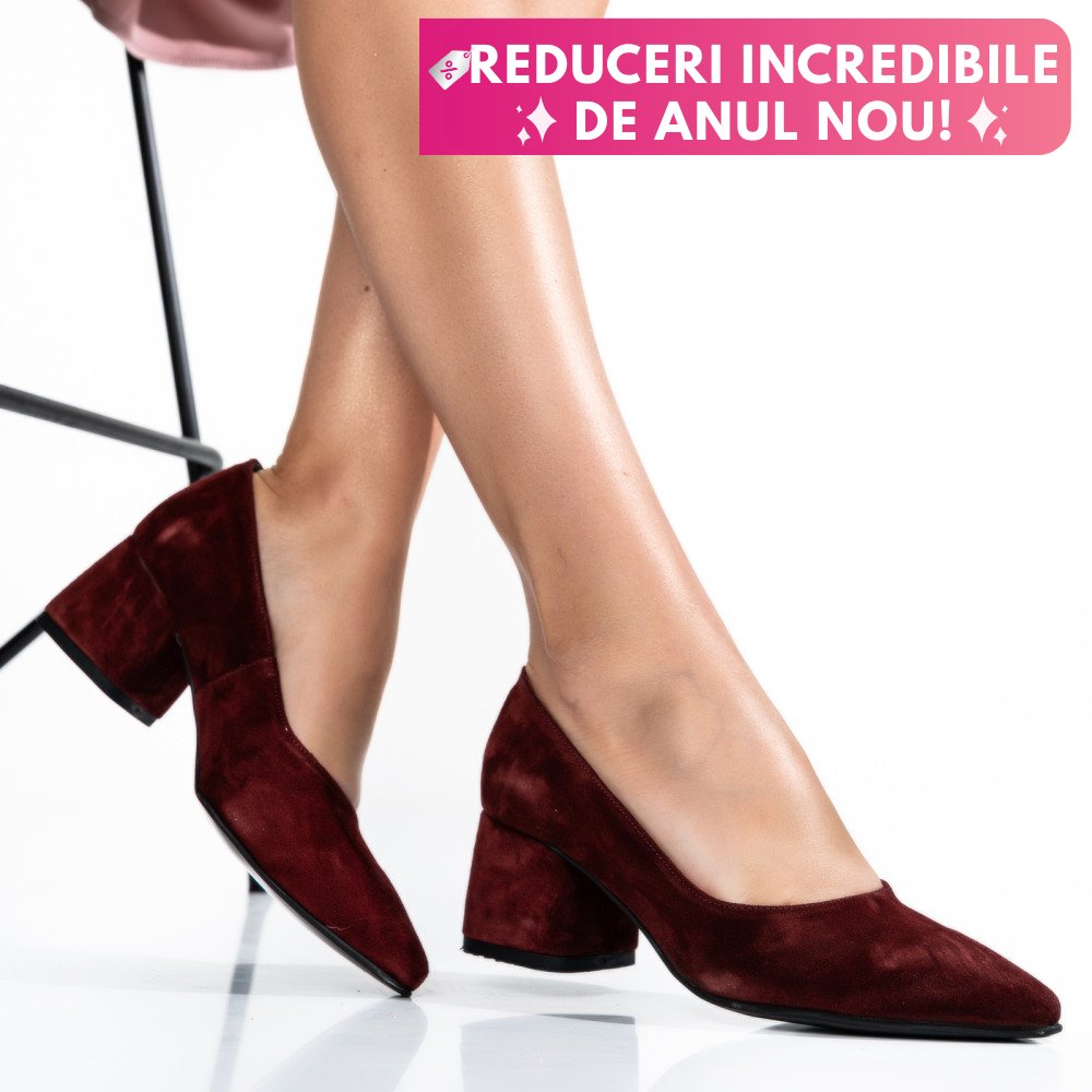 PANTOFI BORDO PIELE NATURALA INTOARSA 1PC450