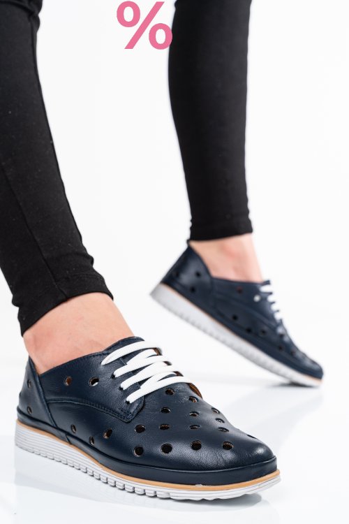 Pantofi bleumarin piele naturala 5s7764