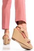 SANDALE BEJ PIELE NATURALA 1S77642