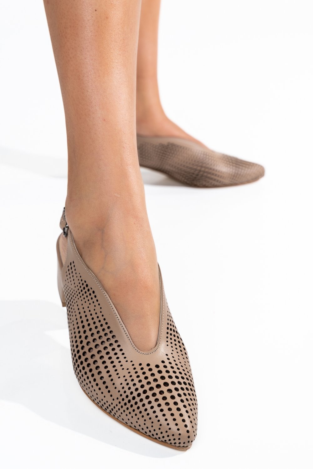 PANTOFI BEJ PIELE NATURALA 9S7733