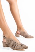 PANTOFI BEJ PIELE NATURALA 9S7733