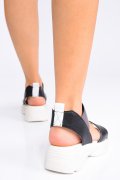 SANDALE NEGRE PIELE NATURALA 5S77726