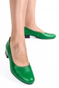 PANTOFI VERDE DESCHIS PIELE NATURALA 2PC040
