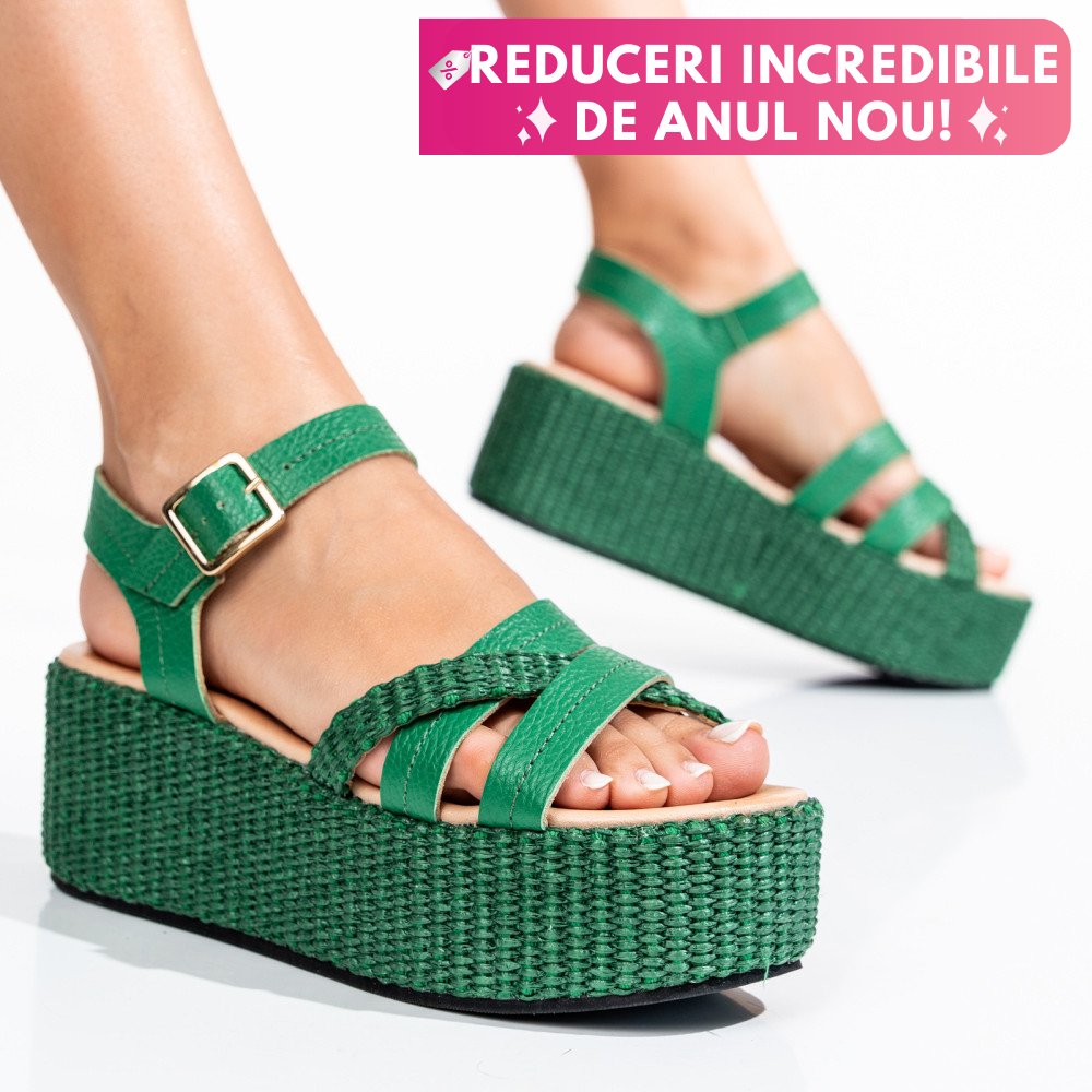 SANDALE VERZI PIELE NATURALA NS77R3PAT