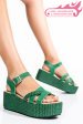 Sandale verzi piele naturala ns77r3pat