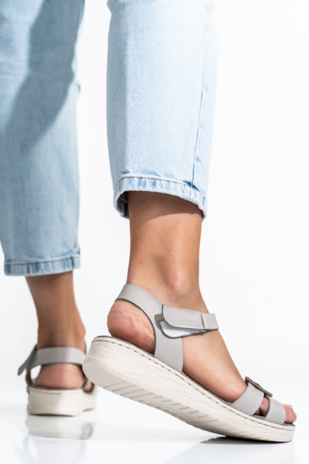 SANDALE BEJ PIELE NATURALA SPCK-004