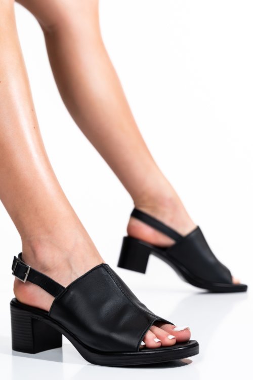 Sandale negre piele naturala ms77ariella