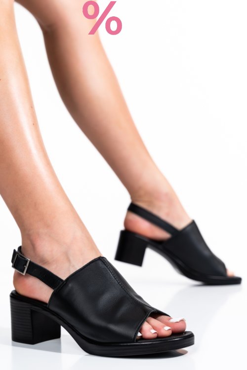 Sandale negre piele naturala ms77ariella