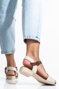 SANDALE BEJ MARO PIELE NATURALA 5S7750