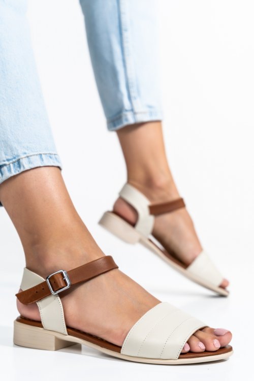 Sandale bej maro piele naturala 5s7750