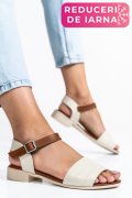 SANDALE BEJ MARO PIELE NATURALA 5S7750