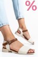 Sandale bej maro piele naturala 5s7750