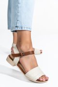 SANDALE BEJ MARO PIELE NATURALA 5S7750
