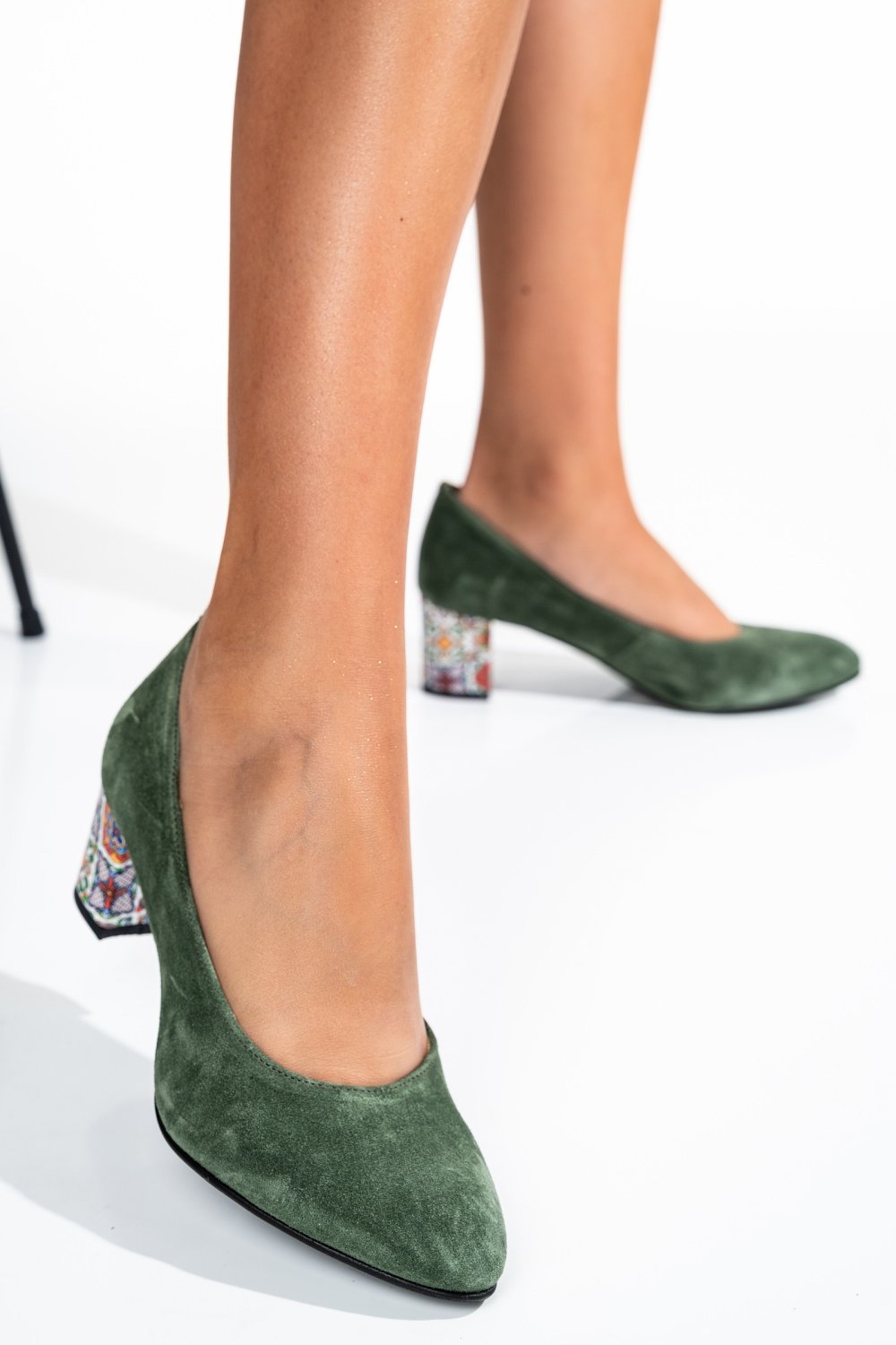 PANTOFI VERZI PIELE NATURALA 1PC507