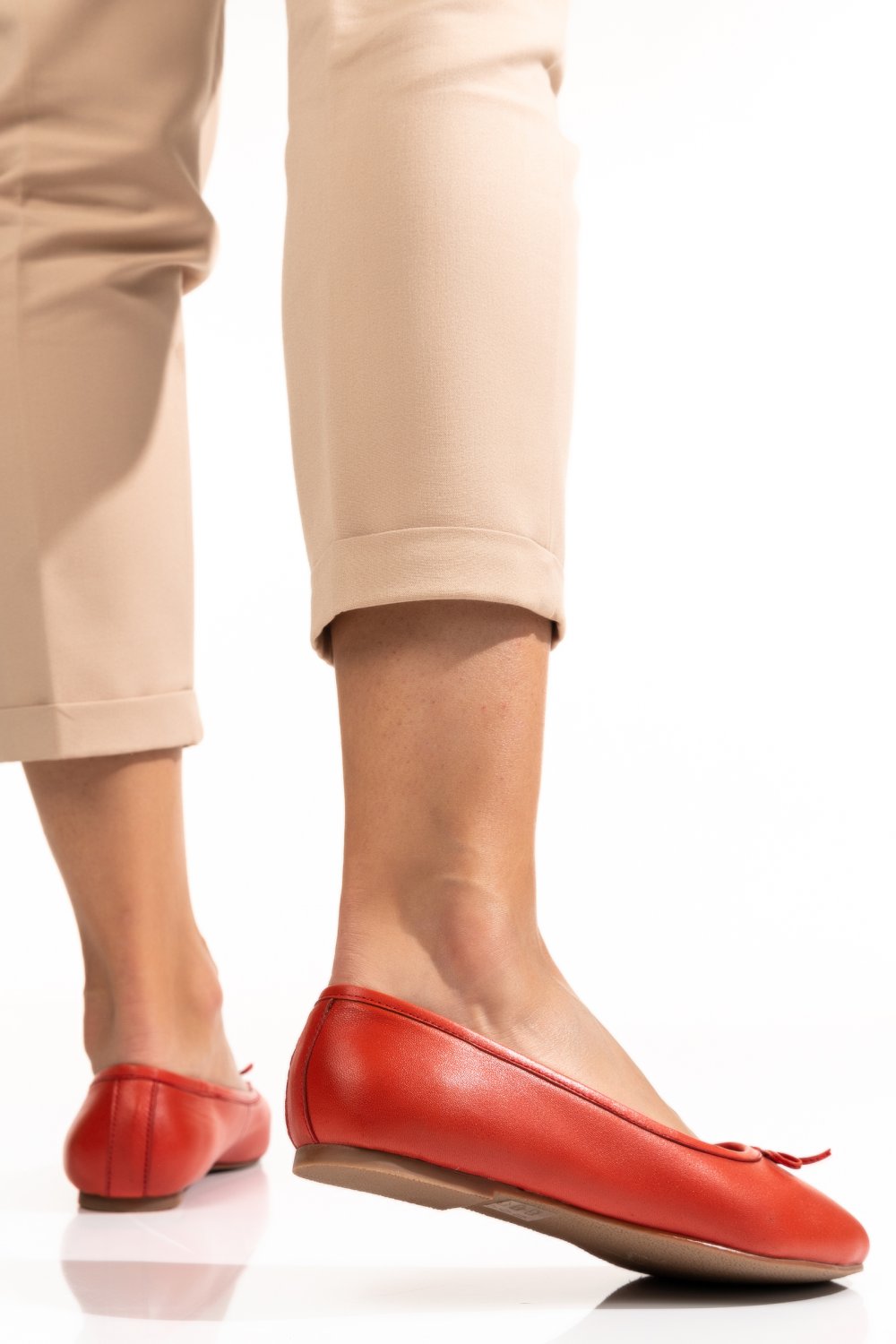 BALERINI ROSII PIELE NATURALA 9S77237