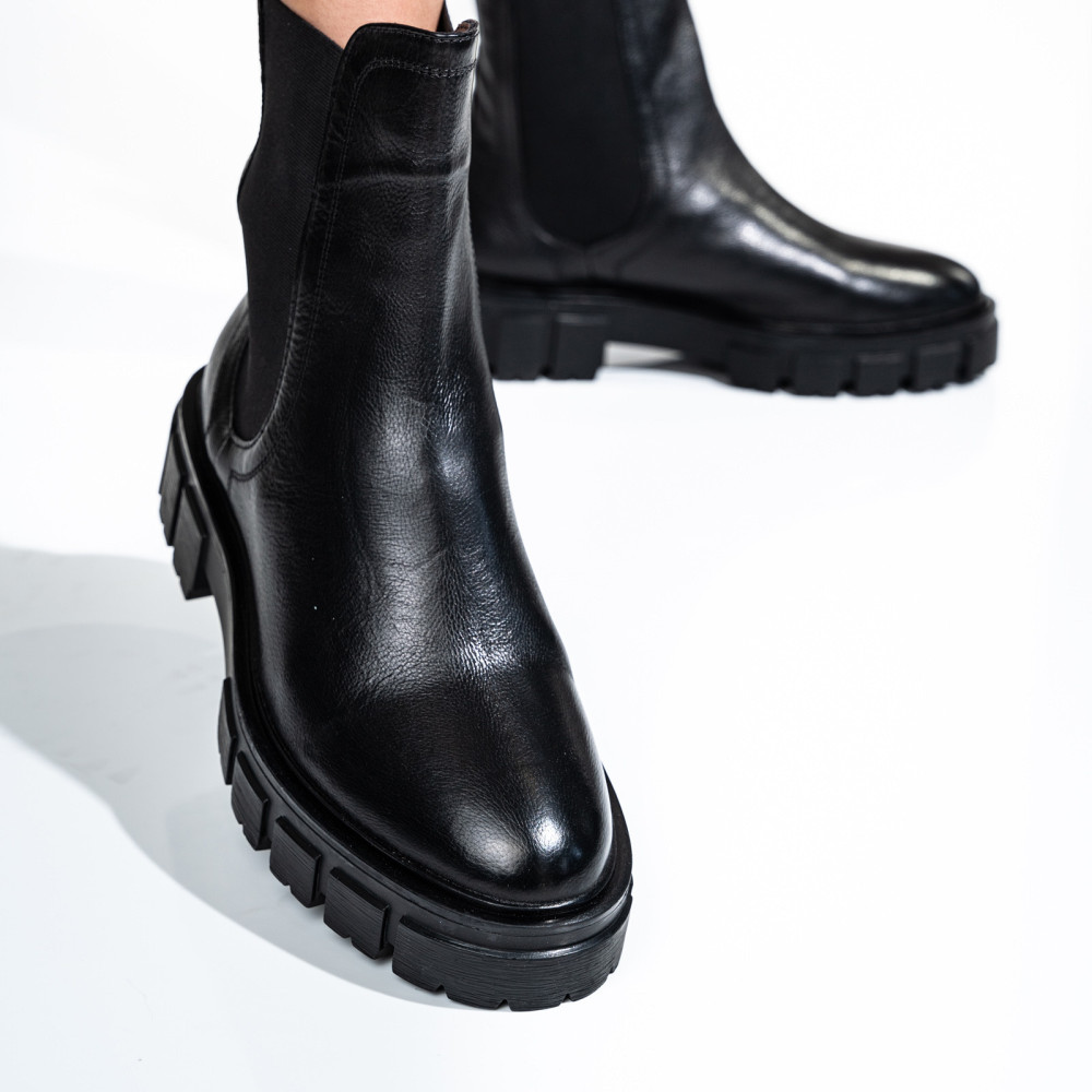 GHETE DAMA PIELE NATURALA NEGRE 8S77568