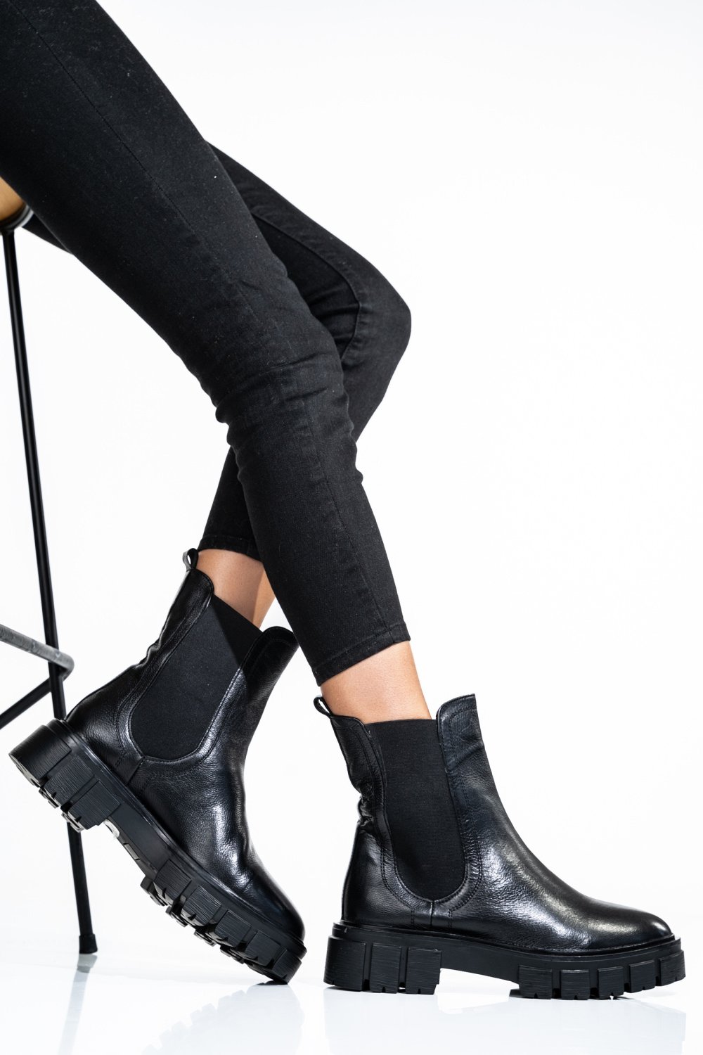 GHETE DAMA PIELE NATURALA NEGRE 8S77568