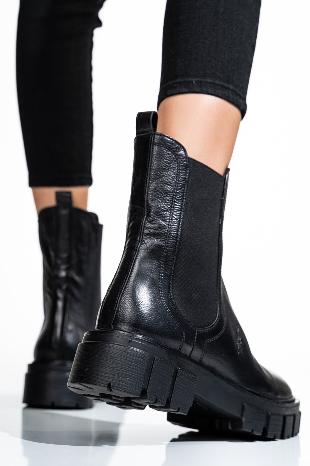 GHETE DAMA PIELE NATURALA NEGRE 8S77568