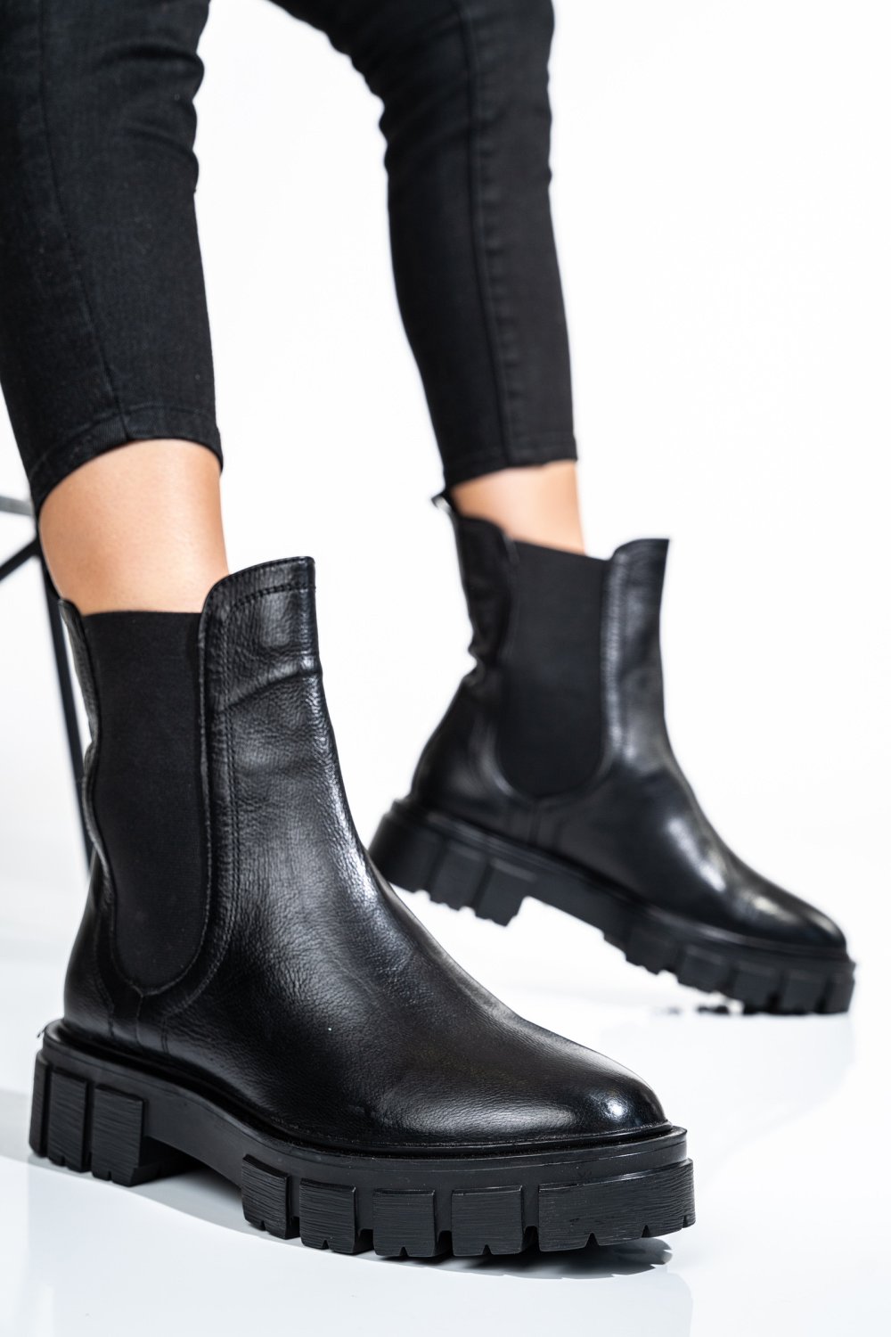 GHETE DAMA PIELE NATURALA NEGRE 8S77568