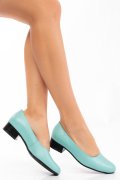 PANTOFI DAMA PIELE NATURALA TURQOISE TOC MIC 2S77040