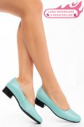 PANTOFI DAMA PIELE NATURALA TURQOISE TOC MIC 2S77040