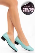 PANTOFI DAMA PIELE NATURALA TURQOISE TOC MIC 2S77040