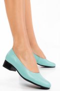 PANTOFI DAMA PIELE NATURALA TURQOISE TOC MIC 2S77040