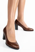 PANTOFI DAMA PIELE NATURALA MARO INCHIS CU TOC 2S77015