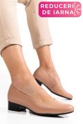 PANTOFI DAMA PIELE NATURALA NUDE TOC MIC 2S77040